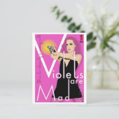 Postkarte Paperback: Violetten sind mad (Stehend Vorderseite)