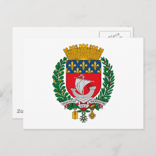 Postkarte Paris (Vorne/Hinten)