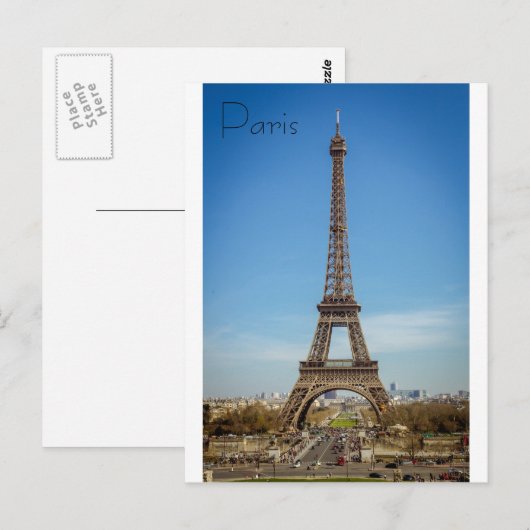 Postkarte Paris (Vorne/Hinten)