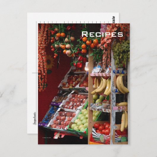 Postkarte Paris Obstmarkt (Vorne/Hinten)