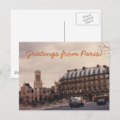 Postkarte Paris Street (Vorne/Hinten)