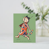 Postkarte: Patriotische Katze Postkarte (Stehend Vorderseite)