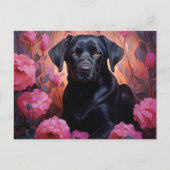 Postkarte Paw in Petals (Vorderseite)