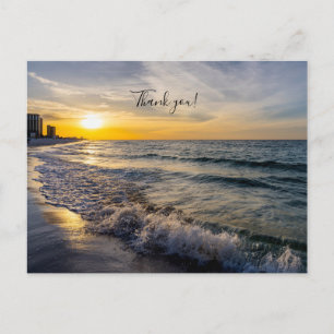 Postkarte "Pensacola Splashing Waves Sunrise" Dank