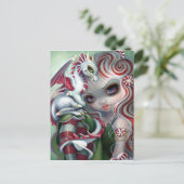 Postkarte "Peppermint Dragonling" (Stehend Vorderseite)