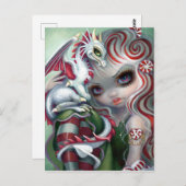 Postkarte "Peppermint Dragonling" (Vorne/Hinten)