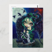 Postkarte "Perched and Sat and Nothing More" (Vorne/Hinten)