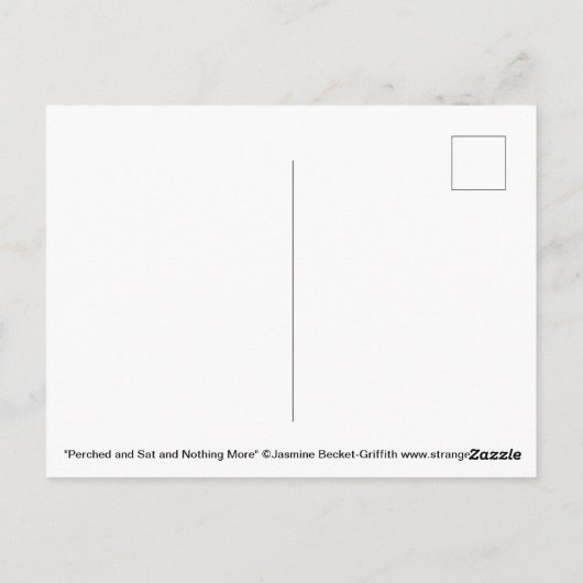 Postkarte "Perched and Sat and Nothing More" (Rückseite)