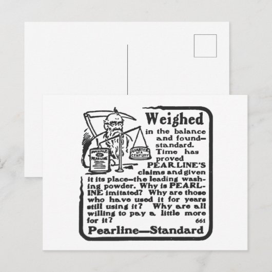 Postkarte "Perline Advertisement" (Vorne/Hinten)