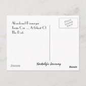 Postkarte ~ Personenkraftwagen ~ Geist der Vergang (Rückseite)