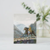Postkarte, Peruanischer Paso auf einem Bergweg ger Postkarte (Stehend Vorderseite)
