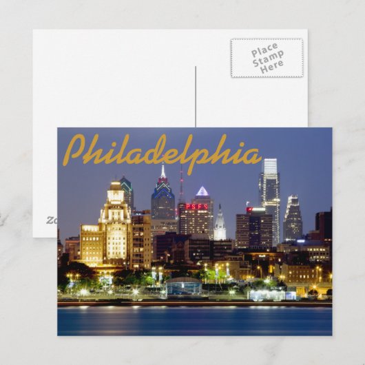 Postkarte Philadelphia (Vorne/Hinten)