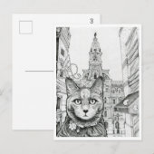 Postkarte - Philadelphia Cat bei Rathaus (Vorne/Hinten)