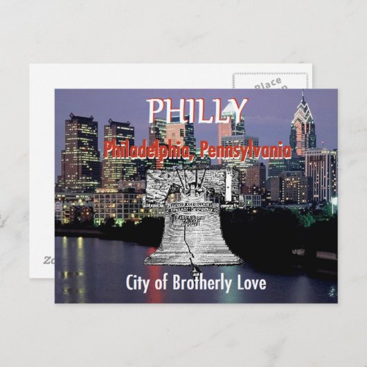 Postkarte Philadelphias Pennsylvania (Vorne/Hinten)