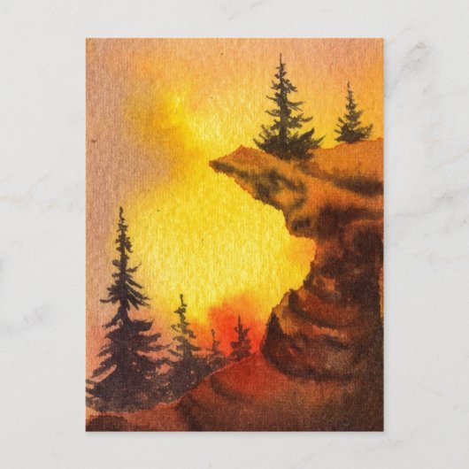 Postkarte "Pines on Edge" (Vorderseite)