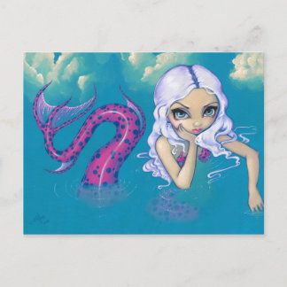 Postkarte "Pink Gepunktet Mermaid"