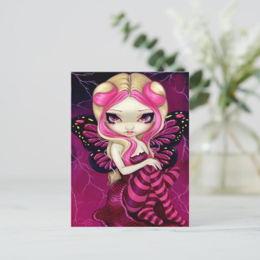 Postkarte "Pink Lightning" (Stehend Vorderseite)