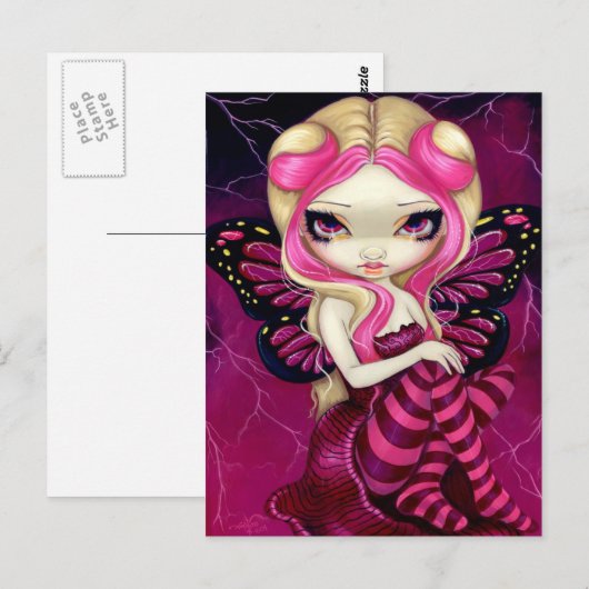 Postkarte "Pink Lightning" (Vorne/Hinten)