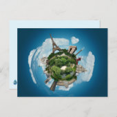 Postkarte Planet Paris (Vorne/Hinten)