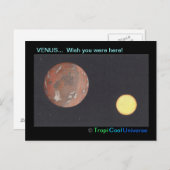 Postkarte Planet VENUS (Vorne/Hinten)