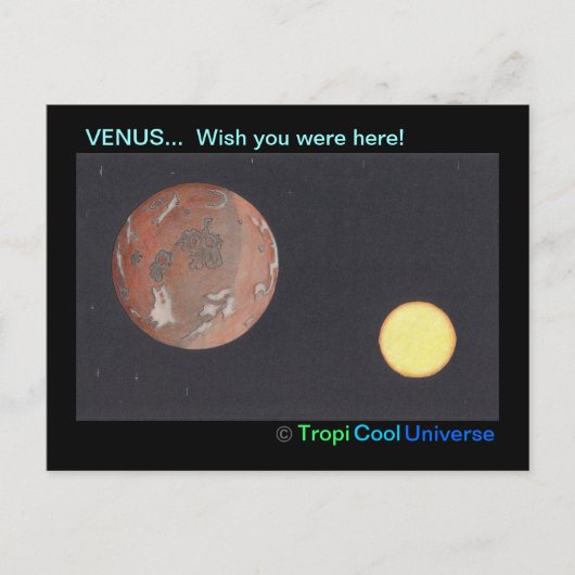 Postkarte Planet VENUS (Vorderseite)