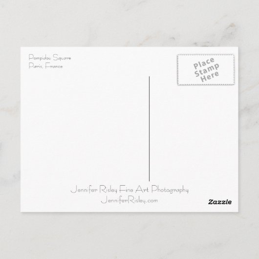 Postkarte Pompidou (Rückseite)