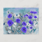 Postkarte "Poppy Blue" (Vorderseite)