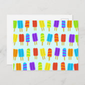 Postkarte Popsicle Ice Lolly Muster (Vorne/Hinten)