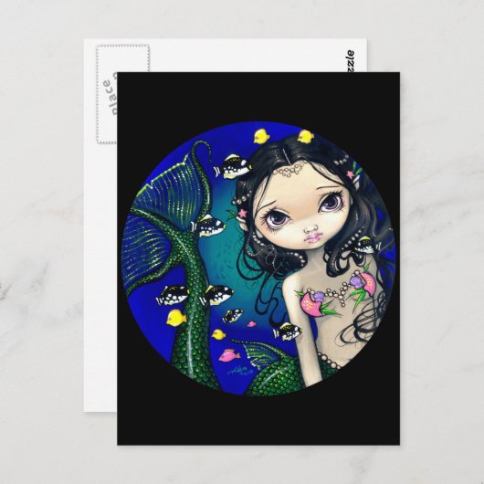 Postkarte "Porthole Mermaid" (Vorne/Hinten)
