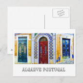 Postkarte: Portugiesische Türen Postkarte (Vorne/Hinten)
