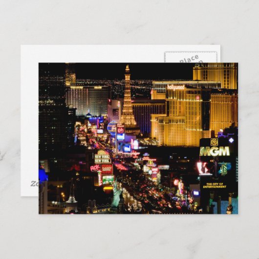 Postkarte / Postkarte Las Vegas Strip (Vorne/Hinten)