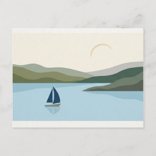 Postkarte -Postkarte mit Landschaft