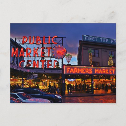 Postkarte / Postkarte Pike Place, Seattle (Vorderseite)