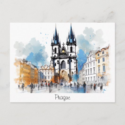 Postkarte Prag (Vorderseite)