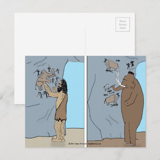 Postkarte "Prähistorische Spin" (Vorne/Hinten)