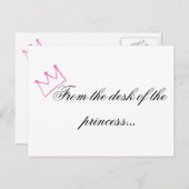 Postkarte Princess (Vorne/Hinten)