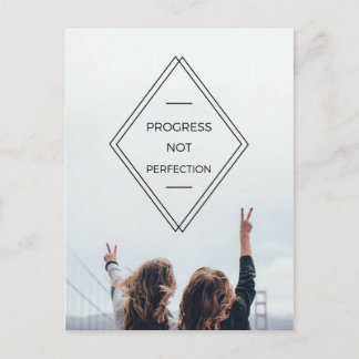 Postkarte "Progress Not Perfect"