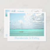 Postkarte, "PROVIDENCIALES IS CALLING"/SAILBOAT Postkarte (Vorne/Hinten)