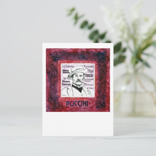 Postkarte Puccini (Stehend Vorderseite)
