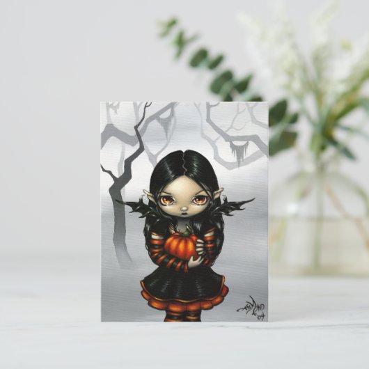 Postkarte "Pumpkin Pixie" (Stehend Vorderseite)