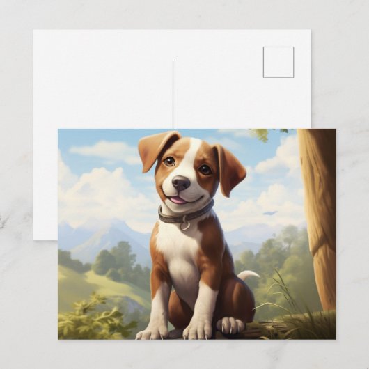 Postkarte Puppy Perfekt (Vorne/Hinten)