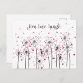 Postkarte Pusteblume Spruch Wahlbuchkarte (Vorne/Hinten)