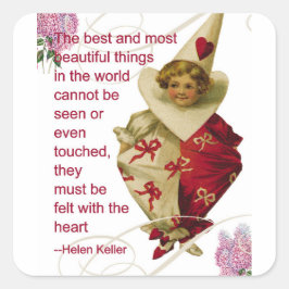 Postkarte Quadratischer Aufkleber