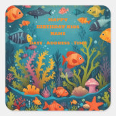 Postkarte Quadratischer Aufkleber (Vorderseite)