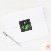 Postkarte Quadratischer Aufkleber (Umschlag)