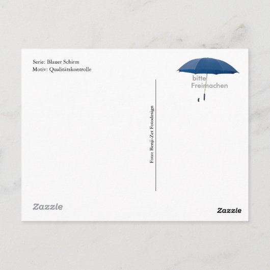 Postkarte - Qualitätskontrolle (Rückseite)