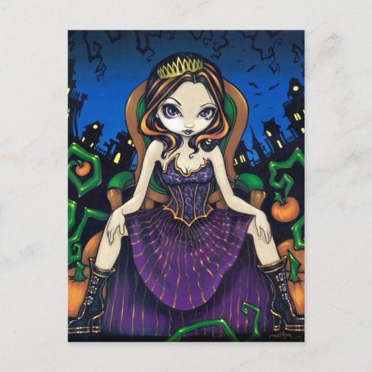 Postkarte "Queen of Halloween" (Vorderseite)