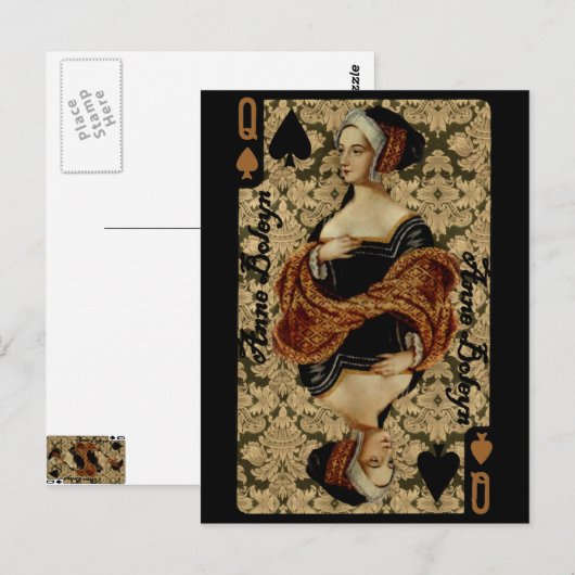 Postkarte Queen of Spades (Vorne/Hinten)