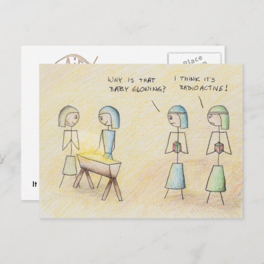 Postkarte "Radioactive Jesus" (Vorne/Hinten)