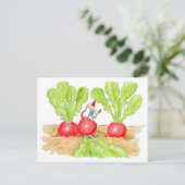 Postkarte Radish Garden Gnome (Stehend Vorderseite)